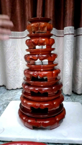 (ĐÔN TRÒN ĐỂ TƯỢNG THỜ ) chân  gỗ tràm .Mặt gỗ MDF cao 5-6cm hàng thường.CAM KẾT GIÁ RẺ TRÊN SÀN .SP NHÀ SẢN XUẤT