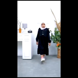 Sabina Dress Baju Gamis Anak Perempuan Terbaru 1-7 tahun Variasi Renda Bahan Cringkle Air Flow