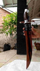 Pisau / golok sembelih hewan pj total 43cm bahan baja per berkualitas premium