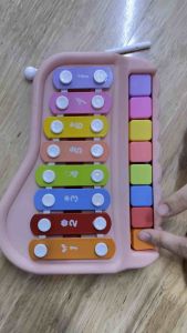 Đàn Piano Cho Bé Kết Hợp Thanh GõDạy Bé Nhận Biết Màu Sắc va Âm Thanh Chất Liệu Nhựa ABS và Hợp Kim An Toàn Cho Béphù hợp với bé từ 1 tuổi