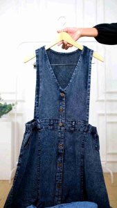 OVERALL JEANS WANITA // VILLO OVERALL JEANS WANITA POLOS TERBARU