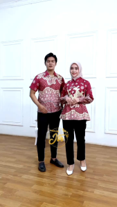 Baju Atasan Batik Pria Wanita Dewasa Couple Hem Blouse Modern Motif Terbaru Katun micro M L XL XXL