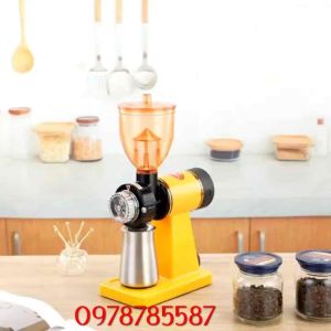 [HCM]Máy xay cà phê mini 600N 180W 8 cấp độ xay bồn Inox phễu chống tràn ( màu đen
