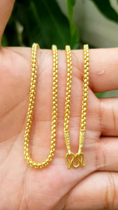 สร้อยคอทองเหลืองแท้ขนาด2สลึง ลายทาโร่ ยาว18นิ้ว รวมตะขอ โปรดอ่านรายละเอียดก่อนสั่งซื้อจะได้ไม่เกิดปัญหาภายหลัง