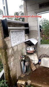 Jemuran Lipat Tempel Dinding Besi bukan Aluminium