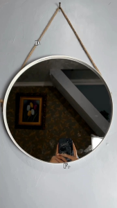Kaca Cermin Bulat Aesthetic | Kaca Cermin Gantung + Tali