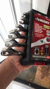Husky 100-Position Chrome Flex Lock Ratcheting SAE Combination Wrench Set (6-Piece)