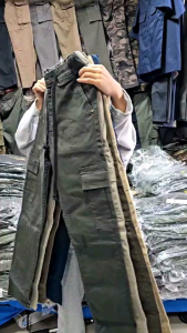 กางเกงขายาวลำลองแบบผ้ายืด กางเกงคาร์โก้ กางเกงใส่ทำงานใส่เที่ยว