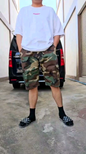 กางเกงขาสั้นใส่สบาย กางเกงหลายกรเป๋า เนื้อผ้าทหารแท้ cod#553