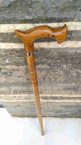 Tongkat jalan kayu kelor Jawa model cula profil C303