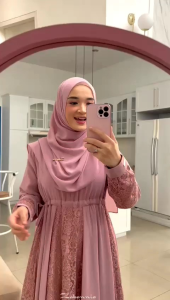 GAMIS SYARI ADRIANA SET HIJAB PASHMINA BY ZABANNIA