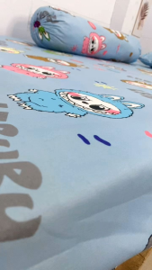 SPREI LABUBU VIRAL UK 180X200 / SPREI MOTIF BONEKA LABUBU MACARON