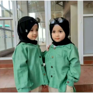 Kemeja Anak Perempuan Linen usia 1-8 tahun
