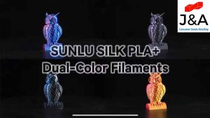 Sunlu Silk PLA+ (PLA Plus) Dual Color Filament 1.75mm for 3D Printing (1kg per spool)