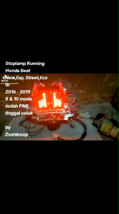 Stoplamp Running Beat New/Street/Esp 2016-2019 Full Merah 10 Mode Soket Sudah PNP