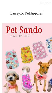 Pet Clothes Sando For Dogs and Cats (Random Design)