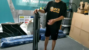 Võng xếp giá xưởng ống phi 32 khung sắt sơn tĩnh điện