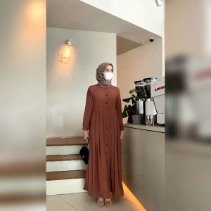 Pakaian Wanita Terbaru || Gamis Kancing Wanita Jumbo