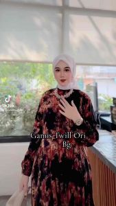 Gamis twill Bg collection motif kencana: Elegan & Cocok untuk Acara Formal
