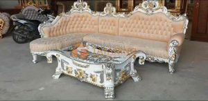 (WAJIB BACA DESKRIPSI) SOFA SUDUT MAHKOTA KAYU JATI FINISHING UKIR MEWAH MEJA KURSI TAMU SANTAI DEKORASI RUANG INTERIOR MURAH TATANING FURNITURES JEPARA