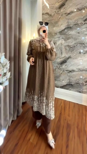 Yunia Set Setelan Tunik dan Kulot Wanita Premium by Nania