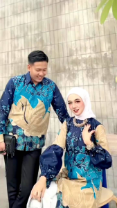 Atasan Batik Couplen Pria Dan Wanita Kemeja Dan Tunik Motif Batu Hitam Favorite Sangat Adem Dipakai