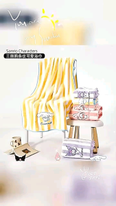 Stripe sanrio bath towel comfortable towel kuromi melody cinnamoroll