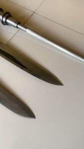 Paket murah 2pcs pisau baja hss & Asahan kristal asli kwalitas manteb