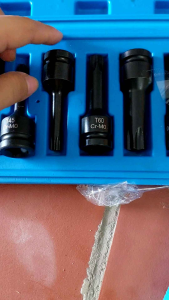 Bộ khẩu hoa thị  T đen thương hiệu Hitman độ cứng cao chống gây vỡ CRmo 8 chi tiết (m5-m6-m8-m10-m12-m14-m16-m18)