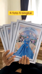 COD PAKET HEMAT 4PCS FOTO BLOK MDF 20X30 CM CETAK BERKUALITAS PLUS BINGKAI MDF 10R