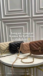 Cfg Tas Selempang Wanita Mizuri Bag Premium Leather Chain Strap 22x14 cm – Slingbag Elegan Kekinian