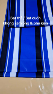 (KHÔNG GỒM PHỤ KIỆN) Bạt tự cuốn/Bạt thả che ban công bạt 2 mặt sọc loại dày 0.35mm