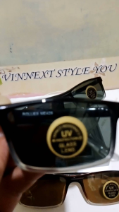 KACAMATA RETRO KOTAK HITAM KACAMATA LENSA ASLI KACA UV PROTECTION