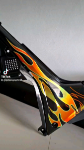 Striping CRF 150 Motif Api Stiker Striping CRF Stiker Hologram