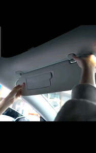 Led Car Vanity Mirror 3 Colors Light Rechargeable Auto Interior Sun Visor Makeup Rear View Mirror Car
