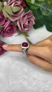 🔥แหวนทับทิมแท้ แหวนชาย พลอยแท้เครื่องประดับมงคล เสริมราศี อัญมณีของแท้มีใบรับประกัน