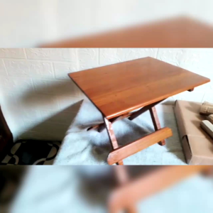 Meja lipat/meja kayu anak/meja portabel/meja belajar/meja ngaji berbahan kayu Ulin Kalimantan Asli ukuran kecil tinggi 22cm panjang 25cm lebar 20cm