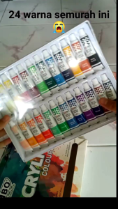 Cat Akrilik 24 Warna 18 Warna 12 Warna / Acrylic Colours Painting / Cat Lukis Akrilik