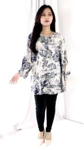 Atasan BLus BIG SIZE RAYON PREMIUM Terbaru Lengan 7/8 SUPER JUMBO XXXXXL LD 130 CM 5XL 4463#