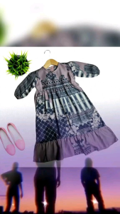 baju gamis anak maxmara lux umur 1-7 tahun-Baju lebaran 2025