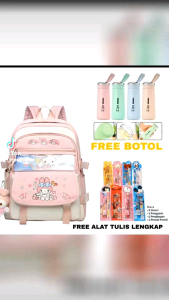 Tas Ransel Sekolah Premium Motif Kulomi & Slot Laptop