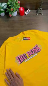 KAOS IBU BOS bagian keuangan (tebal bahan combed 24s)