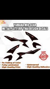 YAMAHA MIO GEAR METAL PLATE JRP THAI DESIGN DECALS (WATERPROOF LAMINATED FADE PROOF)