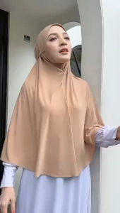 Hijab Bergo Non Pet Terlaris Jilbab Instan Siria Jumbo Ukuran XL Jersey Korea Kerudong Instan Pakai Tali Samping Polos Simple Daily Best Seller Promo Grosir Termurah Bisa COD