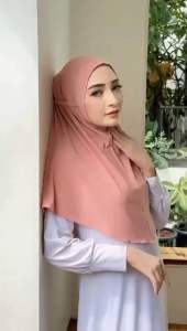 Hijab Instan Jersey Ukuran L Jilbab Syiria Non Ped Tali Belakang Kerudung Jeblus Viral - Kerudung Instan Daily Best Seller Terlaris Bergo Instan Pakai Tali Jersey Premium Promo Geosir Murah Bisa Cod