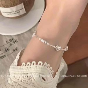 LUNASPACE STUDIO🥖🥐Cute Bakery Silver Plated Korean Style Fashion Bracelet 面包脑袋细手链女款小众银饰