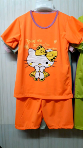 5 Bộ thun lửng áo cộc tay bé gái 15_22kg đồ bộ con gái 3_5 tuổi bộ hè trẻ em mầm non