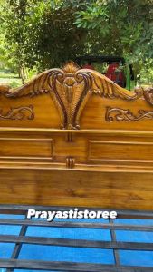 Tempat Tidur Ukir Jati Asli Model Terbaru Murah