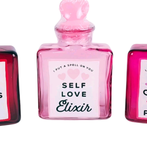Valentines Love Potion Bottles Set – 3-Piece Romantic Gift Magical Home Decor & Witchcraft Decorations