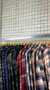 Flanel wanita lengan panjang motif kotak kota premium